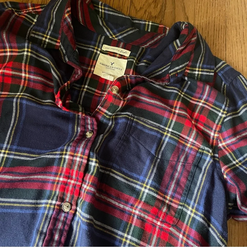 American Eagle Outfitters Multicolor Plaid Shirt - Picture 3 of 3